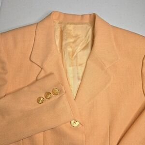 CARLA Women's Size 42 Peach Blazer Jacket Vintage‎ -1426